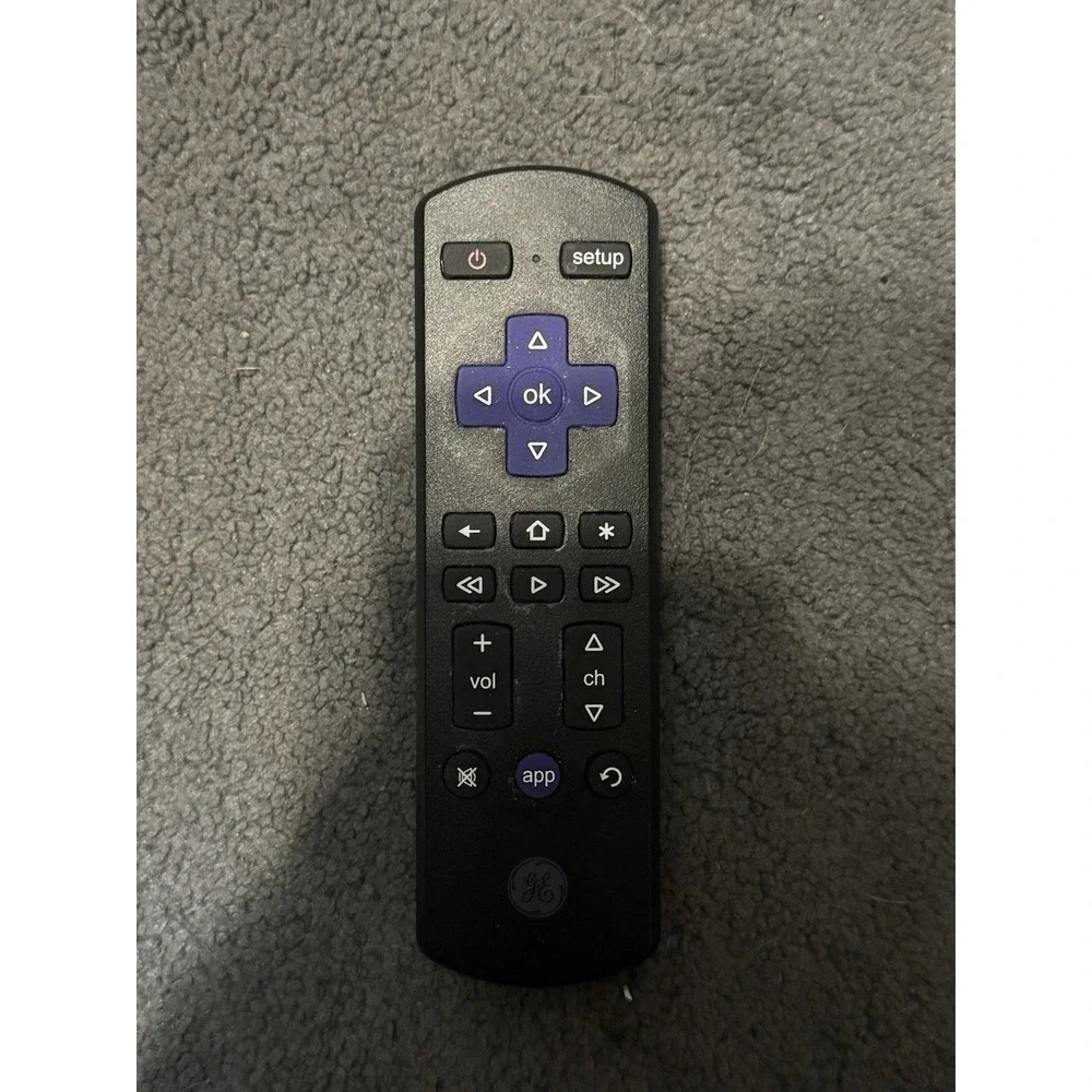 GE Universal TV Remote Control Black Replacement Tested Working No Batteries